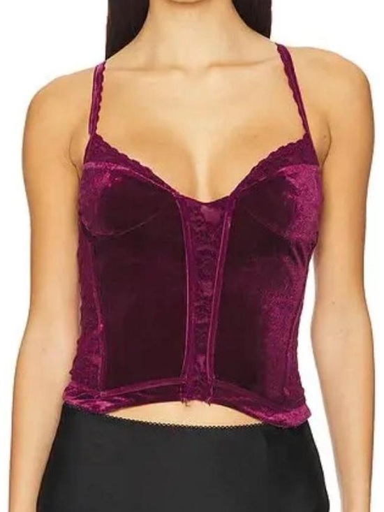 Free People Tops - about last night corset in wine - free people